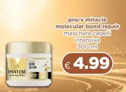 Acqua & Sapone PANTENE pro-v miracle molecular bond repair maschera capelli intensiva offerta