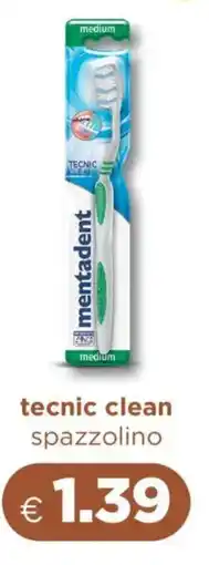 Acqua & Sapone mentadent tecnic clean spazzolino offerta