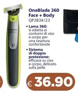 Acqua & Sapone OneBlade 360 Face + Body QP2834/23 offerta
