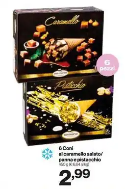 In'S Mercato 6 Coni al caramello salato/ panna e pistacchio offerta