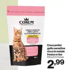 In'S Mercato Croccantini gatto sensitive ricco in maiale fresco e riso offerta