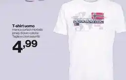 In'S Mercato T-shirt uomo manica corta in morbido jersey di puro cotone. Taglie e colori assortiti offerta