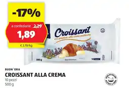 ALDI BUON'ORA Croissant alla crema offerta