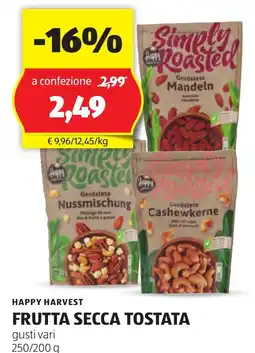ALDI HAPPY HARVEST Frutta secca tostata offerta