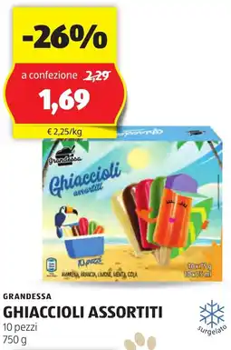 ALDI GRANDESSA Ghiaccioli assortiti offerta