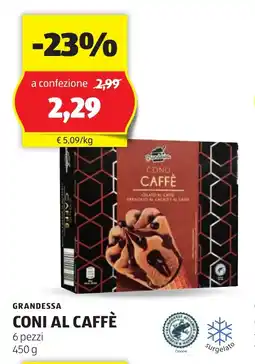ALDI GRANDESSA Coni al caffè offerta