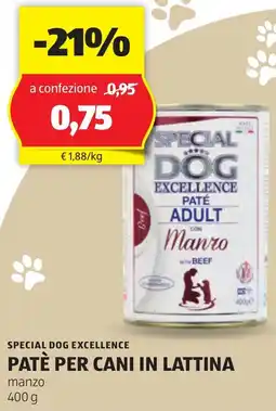 ALDI SPECIAL DOG EXCELLENCE Patè per cani in lattina offerta