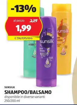 ALDI SUNSILK Shampoo/balsamo offerta