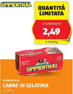 ALDI SIMMENTHAL Carne in gelatina offerta