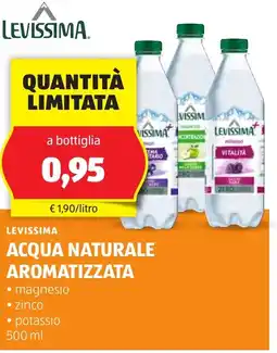 ALDI Levissima acqua naturale aromatizzata offerta