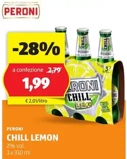 ALDI Peroni chill lemon offerta