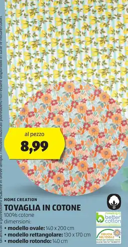 ALDI Home creation tovaglia in cotone offerta
