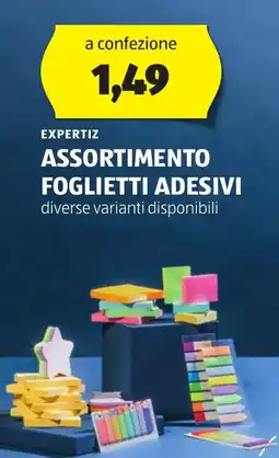 ALDI Expertiz assortimento foglietti adesivi offerta
