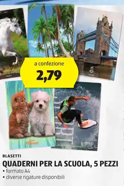 ALDI Blasetti quaderni per la scuola, 5 pezzi offerta