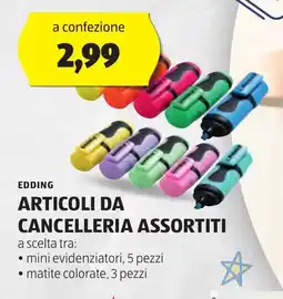 ALDI Edding articoli da cancelleria assortiti offerta