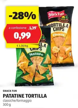 ALDI Snack fun patatine tortilla offerta