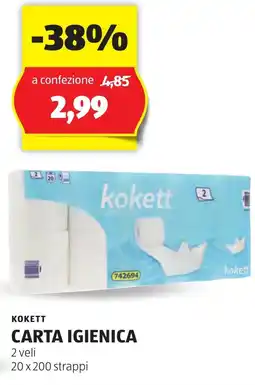 ALDI Kokett carta igienica offerta