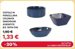 Max Factory Su tutta la linea chester blue ciotole in porcellana colorata dimensioni assortite offerta