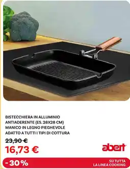 Max Factory Su tutta la linea cooking bistecchiera in alluminio antiaderente es. manico in legno pieghevole offerta