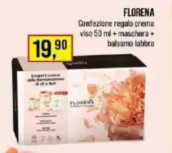 Florena Confezione regalo crema viso 50ml + maschera + balsamo labbra
