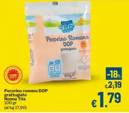 Qui Discount Pecorino romano DOP grattugiato Nonna Tita offerta