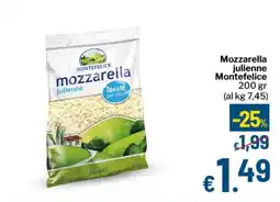 Qui Discount Mozzarella julienne Montefelice offerta