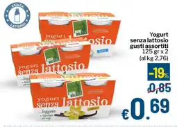 Yogurt senza lattosio gusti assortiti