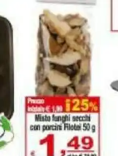 Misto funghi secchi con porcini filotei
