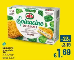 Qui Discount Spinacine surgelate Aia offerta
