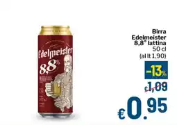 Qui Discount Birra Edelmeister 8,8° lattina offerta