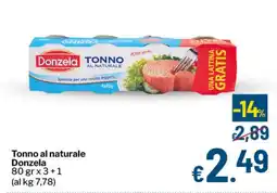 Qui Discount Tonno al naturale Donzela offerta