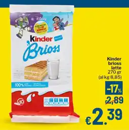 Qui Discount Kinder brioss latte offerta
