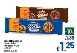 Biscotti cookies cioccolato/ fondenti 40%