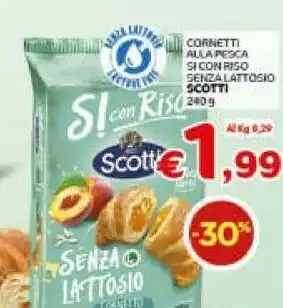 Crai Riso scotti - s! con riso cornetto con pesca 240 g(ml) offerta