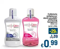 Qui Discount Collutorio antiplacca/ denti sensibili/ whitening Gengimed offerta