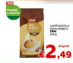 Crai Crai caffe miscela 100% arabica offerta