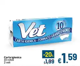 Qui Discount Carta igienica 10 rotoli 2 veli offerta