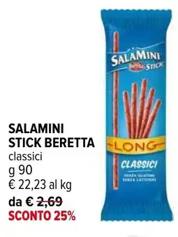 Iperal Salamini stick BERETTA offerta