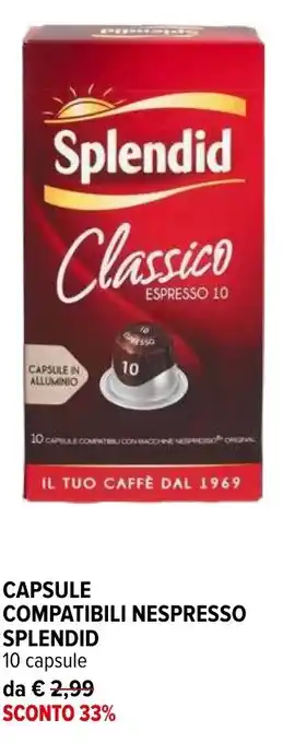 Iperal Capsule compatibili nespresso SPLENDID offerta