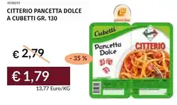 Prezzemolo e Vitale Citterio pancetta dolce a cubetti offerta