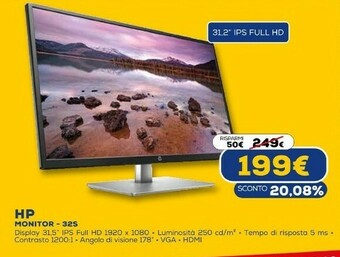 Euronics 32s 80 cm (31.5") 1920 x 1080 pixel full hd led nero offerta