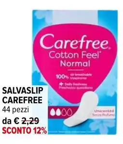 Iperal Salvaslip CAREFREE 44 pezzi offerta