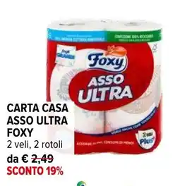 Iperal Carta casa asso ultra FOXY offerta