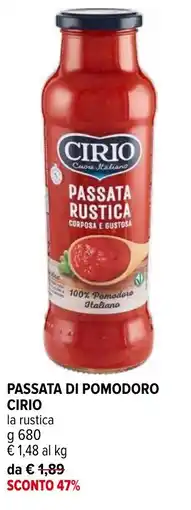 Iperal Passata di pomodoro CIRIO offerta