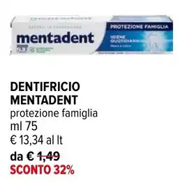 Iperal Dentifricio MENTADENT offerta