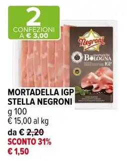 Iperal Mortadella igp stella NEGRONI offerta