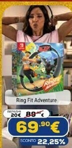 Euronics Console switch + gioco ring fit adventure offerta