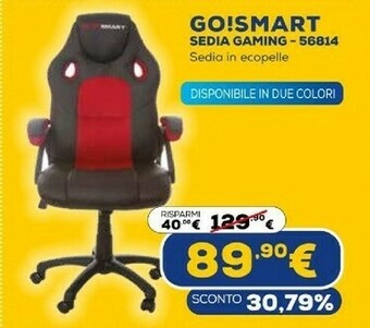 Euronics Sedia gaming 56814 offerta