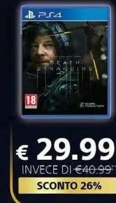 Euronics Death stranding, ps4 standard playstation 4 offerta