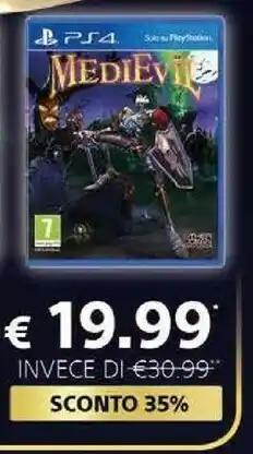 Euronics Medievil, ps4 standard playstation 4 offerta